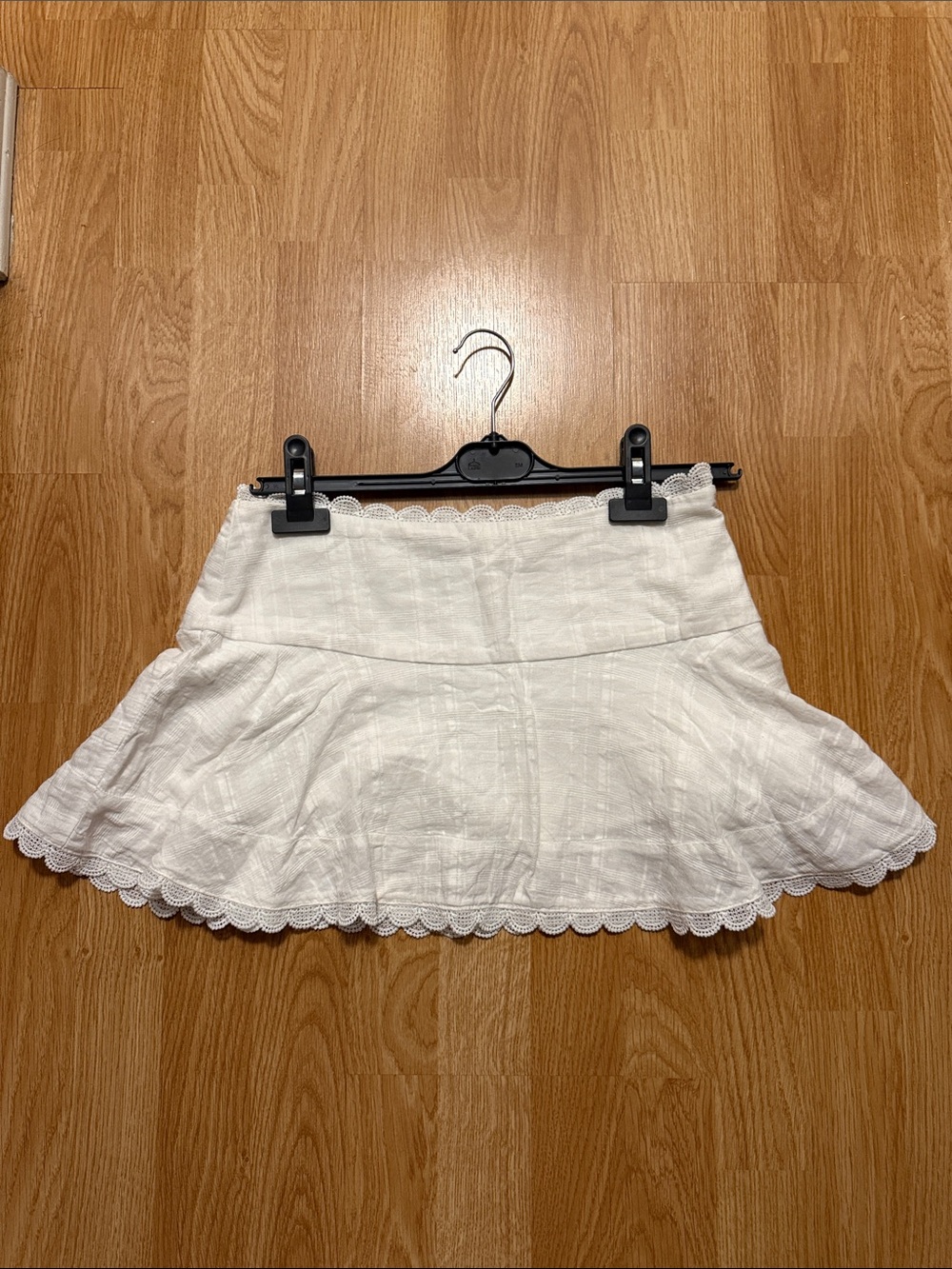 Peppermayo White Lace-Trim Circle Skirt